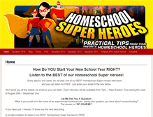 Tablet Screenshot of homeschoolsuperheroes.com